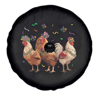 Mardi Gras Funny Farmer Jester Chicken Beads Spare Tire Cover