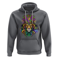Mardi Gras Hoodie Pride Lion With Jester Hat Fat Tuesday Festival - Wonder Print Shop