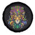 Mardi Gras Spare Tire Cover Pride Lion With Jester Hat Fat Tuesday Festival