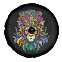 Mardi Gras Spare Tire Cover Pride Lion With Jester Hat Fat Tuesday Festival