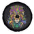 Mardi Gras Spare Tire Cover Pride Lion With Jester Hat Fat Tuesday Festival