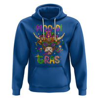 Mardi Gras Hoodie Moo-di Bead Heifer Cow Fat Tuesday Festival - Wonder Print Shop