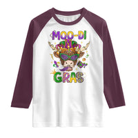 Mardi Gras Raglan Shirt Moo-di Bead Heifer Cow Fat Tuesday Festival