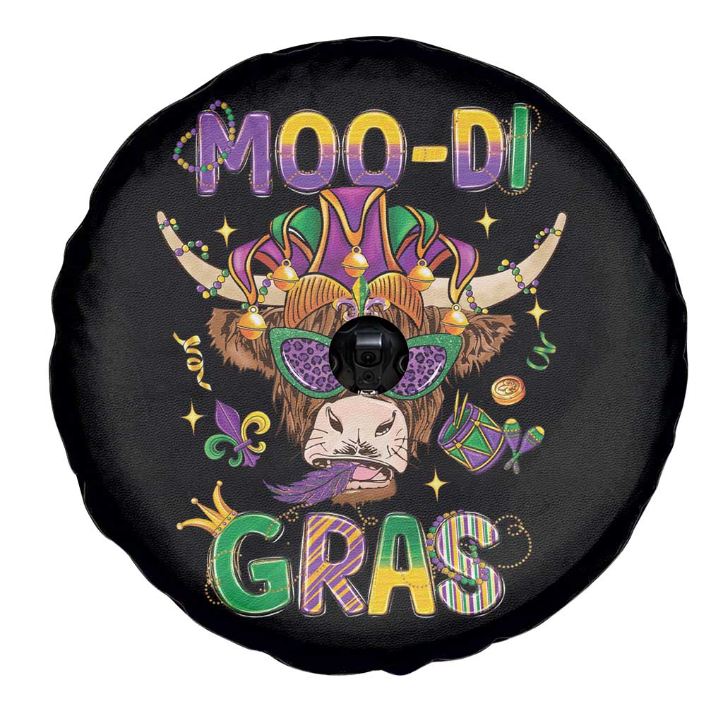 Mardi Gras Spare Tire Cover Moo-di Bead Heifer Cow Fat Tuesday Festival