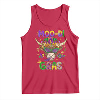 Mardi Gras Tank Top Moo-di Bead Heifer Cow Fat Tuesday Festival