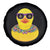 Mardi Gras Beads Cool Rubber Duck Fat Tuesday Festival Spare Tire Cover