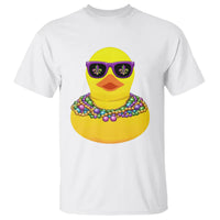 Mardi Gras Beads Cool Rubber Duck Fat Tuesday Festival T Shirt - Wonder Print Shop