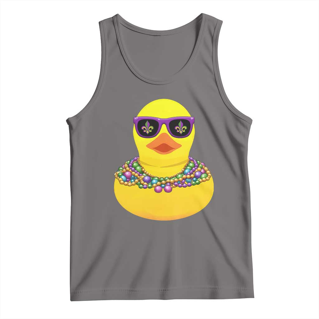 Mardi Gras Beads Cool Rubber Duck Fat Tuesday Festival Tank Top