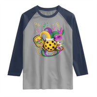 Mardi Gras Pickleball Jester Hat Beads Raglan Shirt