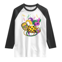 Mardi Gras Pickleball Jester Hat Beads Raglan Shirt