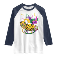 Mardi Gras Pickleball Jester Hat Beads Raglan Shirt