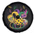 Mardi Gras Pickleball Jester Hat Beads Spare Tire Cover