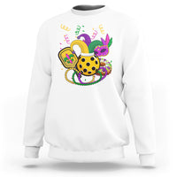 Mardi Gras Pickleball Jester Hat Beads Sweatshirt - Wonder Print Shop