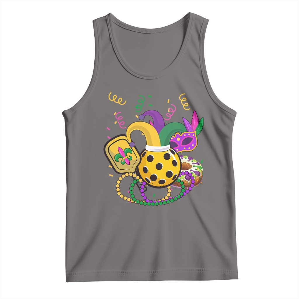 Mardi Gras Pickleball Jester Hat Beads Tank Top