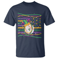 Mardi Gras Baseball Jester Hat Beads Flag T Shirt - Wonder Print Shop