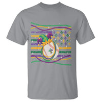 Mardi Gras Baseball Jester Hat Beads Flag T Shirt - Wonder Print Shop