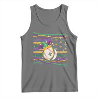 Mardi Gras Baseball Jester Hat Beads Flag Tank Top