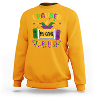Mardi Gras Gamer Sweatshirt I Paused My Game To Be Here - Wonder Print Shop