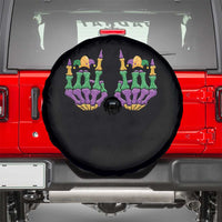 Mardi Gras Spare Tire Cover Jester Skeleton Rock Hand Fat Tuesday Festival