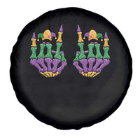 Mardi Gras Spare Tire Cover Jester Skeleton Rock Hand Fat Tuesday Festival