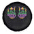 Mardi Gras Spare Tire Cover Jester Skeleton Rock Hand Fat Tuesday Festival