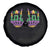 Mardi Gras Spare Tire Cover Jester Skeleton Rock Hand Fat Tuesday Festival