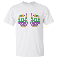 Mardi Gras T Shirt Jester Skeleton Rock Hand Fat Tuesday Festival - Wonder Print Shop