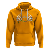 Mardi Gras Hoodie Skeleton Rock Hand Beads Fat Tuesday Festival - Wonder Print Shop