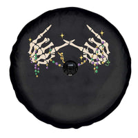 Mardi Gras Spare Tire Cover Skeleton Rock Hand Beads Fat Tuesday Festival