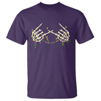 Mardi Gras T Shirt Skeleton Rock Hand Beads Fat Tuesday Festival - Wonder Print Shop