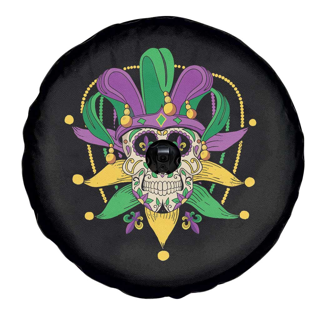 Mardi Gras Funny Sugar Skull Fat Tuesday New Orleans Spare Tire Cover