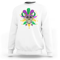 Mardi Gras Funny Sugar Skull Fat Tuesday New Orleans Sweatshirt - Wonder Print Shop