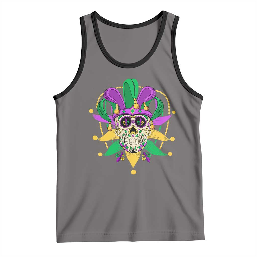 Mardi Gras Funny Sugar Skull Fat Tuesday New Orleans Tank Top