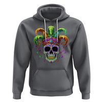 Mardi Gras Beads Sugar Skull Fat Tuesday New Orleans Hoodie - Wonder Print Shop