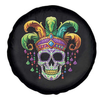Mardi Gras Beads Sugar Skull Fat Tuesday New Orleans Spare Tire Cover