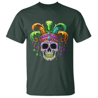 Mardi Gras Beads Sugar Skull Fat Tuesday New Orleans T Shirt - Wonder Print Shop