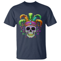 Mardi Gras Beads Sugar Skull Fat Tuesday New Orleans T Shirt - Wonder Print Shop