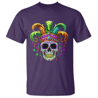 Mardi Gras Beads Sugar Skull Fat Tuesday New Orleans T Shirt - Wonder Print Shop