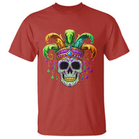 Mardi Gras Beads Sugar Skull Fat Tuesday New Orleans T Shirt - Wonder Print Shop