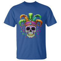 Mardi Gras Beads Sugar Skull Fat Tuesday New Orleans T Shirt - Wonder Print Shop