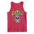 Mardi Gras Beads Sugar Skull Fat Tuesday New Orleans Tank Top