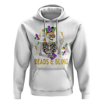 Mardi Gras Funny Skeleton Beads And Bling Hoodie - Wonder Print Shop