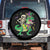 Mardi Gras Funny Skeleton On Dinosaur Jester Beads Spare Tire Cover