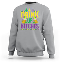 Mardi Gras Sweatshirt Drink Up Bitch Funny Drinking Team - Wonder Print Shop