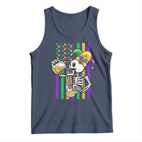 Mardi Gras Beer Lover American Flag Fat Tuesday Parade Tank Top