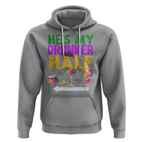Mardi Gras Hoodie He's My Drunker Half Matching Couple - Wonder Print Shop