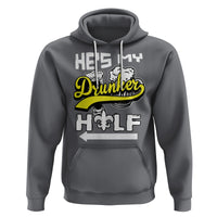 Mardi Gras Hoodie He's My Drunker Half Matching Couple - Wonder Print Shop