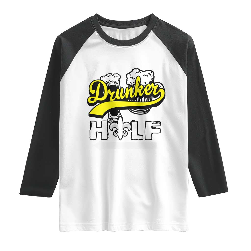 Mardi Gras Raglan Shirt He's My Drunker Half Matching Couple