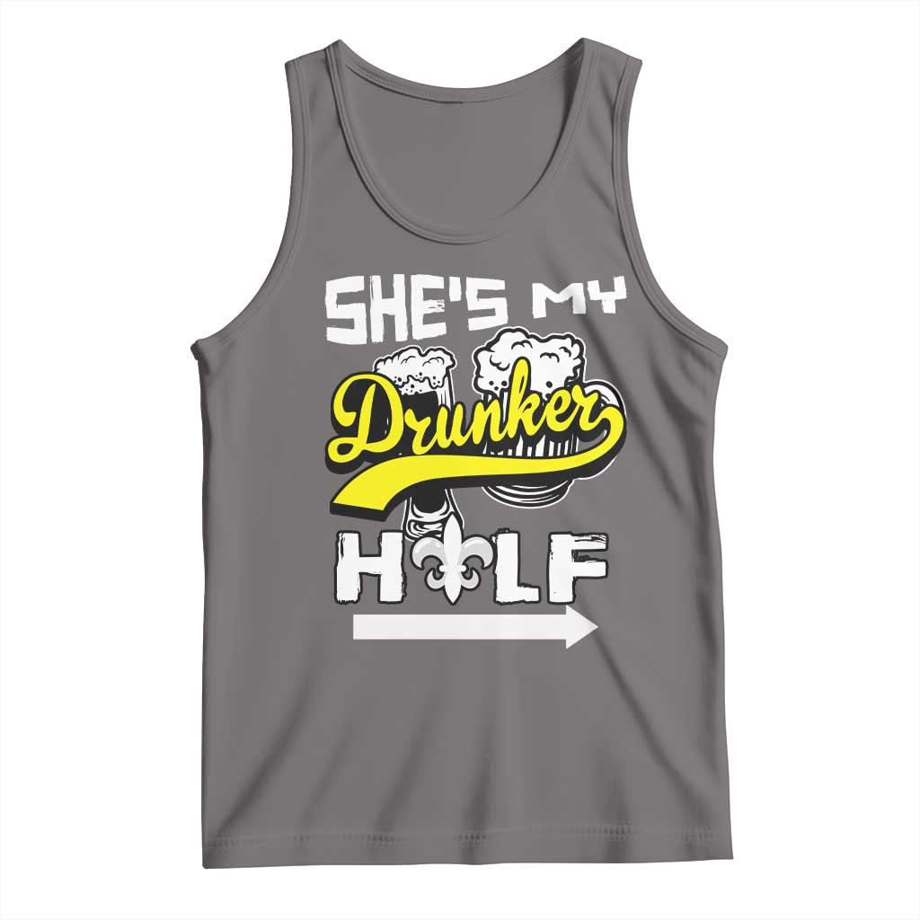 Mardi Gras Tank Top She's My Drunker Half Matching Couple