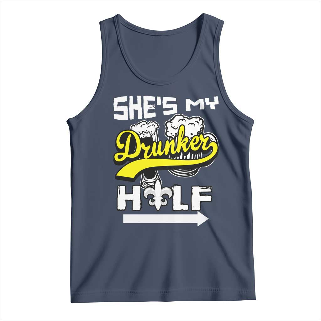 Mardi Gras Tank Top She's My Drunker Half Matching Couple